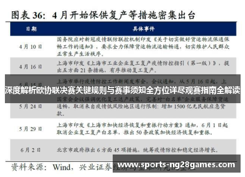 深度解析欧协联决赛关键规则与赛事须知全方位详尽观赛指南全解读 深度解析欧协联决赛关键规则与赛事须知全方位详尽观赛指南全解读