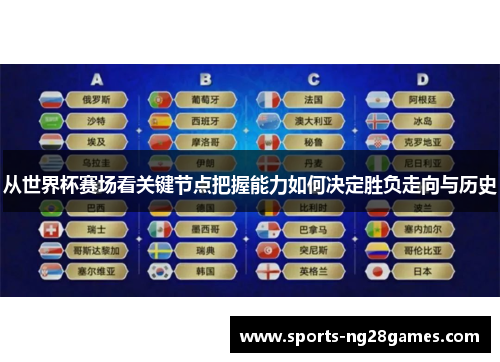 从世界杯赛场看关键节点把握能力如何决定胜负走向与历史